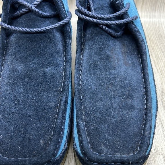 British Walker Mens Casual Shoes Wallabee Style Suede 2 Tone Navy Sky Bl… main image 6